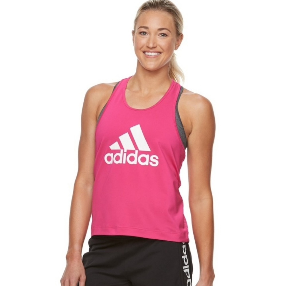 ADIDAS pink razor back tank